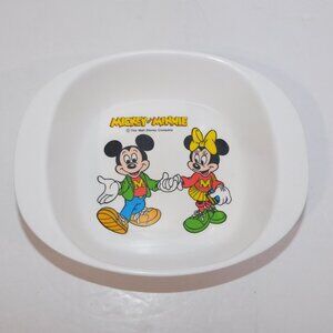 Vintage Disney Mickey Mouse Minnie Srithai Superware melamine Childrens kid Bowl